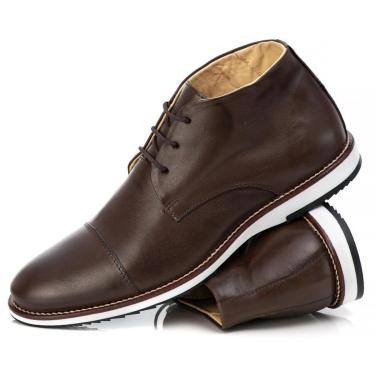 Imagem de Sapato Cano Médio Oxford Casual Brogue Premium Couro Confort-Masculino
