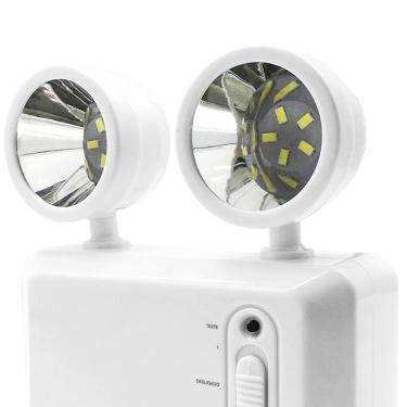 Imagem de Luminária de Emergência Bloco Autônomo 2 Faróis 3W Bivolt Blumenau