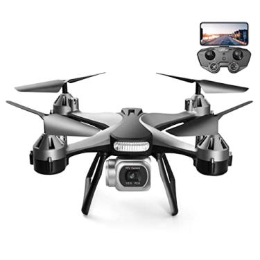 Imagem de SIMBAE Drone Drone de controle remoto com câmera Quadcopter de controle remoto de câmera dupla 4K com função Auto Hover Modo sem cabeça Estabilidade de 6 eixos