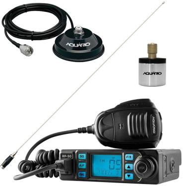 Imagem de Rádio Px 80 Canais Antena Inox Mini Maria Mole Suporte Magnético Cabo 4mts Adaptador