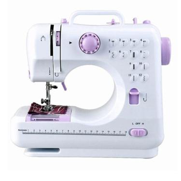 Imagem de Máquina de Costura Elétrica Portátil 12 Pontos Compact Bivolt 110V 220V Zig Zag