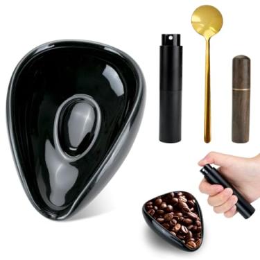Imagem de Copo dosador de grãos de café, frasco de spray RDT, conjunto de colher e agitador de café expresso, bandeja de dosagem de cerâmica/kit de bandeja de medição de dose única, acessórios de barra de café