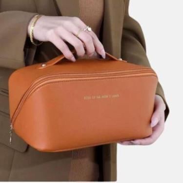 Imagem de Necessaire Feminina Grande Maquiagem Cosméticos Bolsa Viagem-Feminino