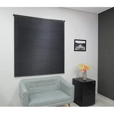Imagem de Persiana Horizontal PVC 25mm BLOCK 140larg x 160alt Preta