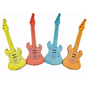 Imagem de Kit 2 Unidades Guitarra Musical Infantil Colorida 4 Cordas Brinquedo Educacional