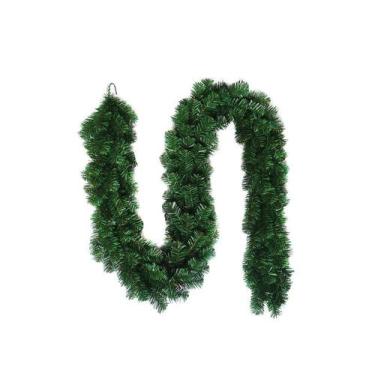 Imagem de Festão Aramado Verde Liso 200 galhos 270 cm - Wincy Natal