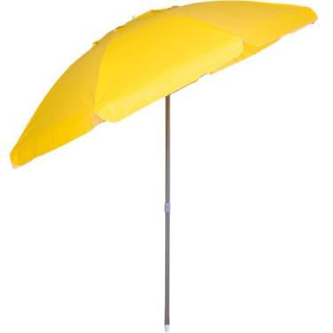 Imagem de Guarda-Sol Articulado 2,40m em Bagum e Alumínio Amarelo Bel, 2,40m