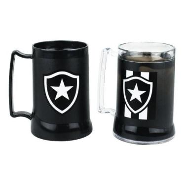 Imagem de Kit 2 Canecas Gel Isolante Térmico 400 Ml Botafogo - Mileno