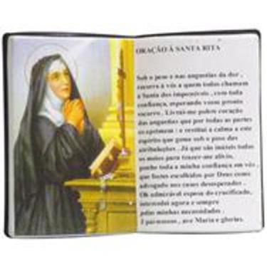 Imagem de Livro de Oração Santa Rita Resina Porta Caneta 15cm - Zona Livre
