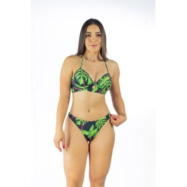 Imagem de Biquíni Feminino Estampado com Aro e Bojo Removível - Sustentação Extr