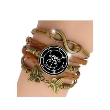Imagem de Pulseira Feminina Sigilo de Gremory Ajustável - RECANTO ASTRAL, preto