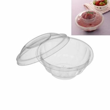 Imagem de 100 Embalagens com Tampa G680 para Bolos Doces e Sobremesas. - Galvano