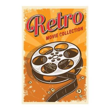 Imagem de Placa Decorativa Cinema Retro Movie 30x40cm - Quartinhos