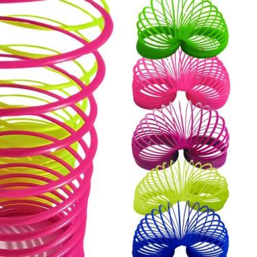 Imagem de 30 Mola Maluca Neon Kit Colorido Infantil Festa Lembrancinha Aniversar