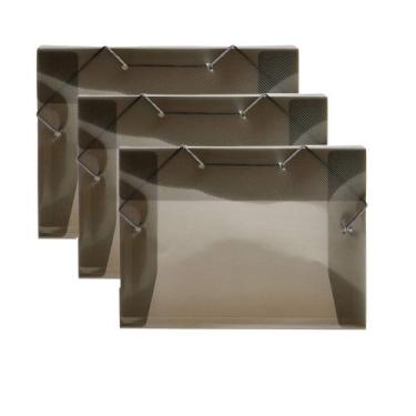 Imagem de Mini Pasta Aba Elástico Acp 1020 Fumê C/10