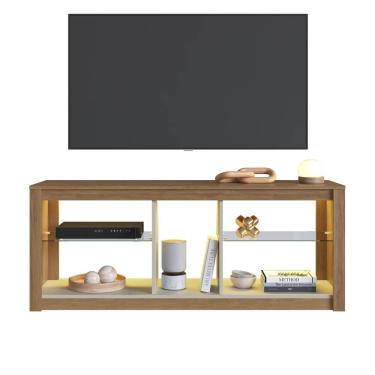 Imagem de Rack Com LED 02 Prateleiras em Vidro 136cm Mell Arenas PRODDY