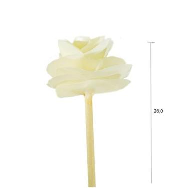 Imagem de 10 Unidades de Varetas Flor Papel Couche Parafina PP Diversas Cores - 