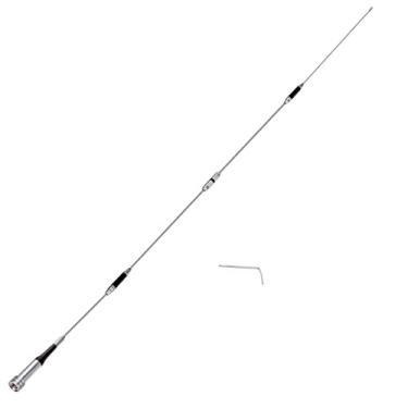 Imagem de Bingfu Antena móvel de rádio presunto de alto ganho de banda dupla VHF UHF 144 430 MHz anti-ferrugem 62 polegadas Antenas PL259 veículo masculino carro caminhão rádio amador antenas de rádio bidirecional