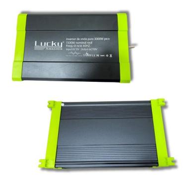 Imagem de Inversor De Energia Onda Pura Lucky 1500w 12v 110v Alta eficiência Sis