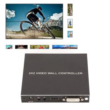 Imagem de Controlador de vídeo de parede Yoidesu 2x2 HDMI Ultra HD de 4 canais