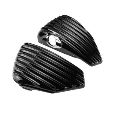 Imagem de XLTOK Painel de tampas laterais de plástico ABS capa de bateria esquerda e tampa lateral direita do tanque de óleo serve para modelos Harley Davidson Sportster 2004-2013 XL883 1200 X48 preto