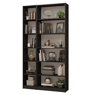 Imagem de Kit Madesa Estante Livreiro 6908 + Estante Livreiro 6906 - Preto