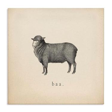 Imagem de Stupell Industries Baa Farm Sheep Sounds Canvas Wall Art Design por Wild Apple Portfolio, 61 x 61 cm