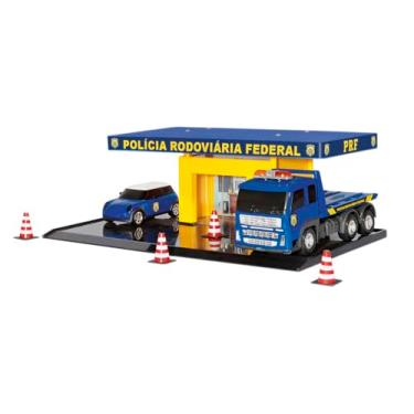 Imagem de Poliposto Brinquedo Infantil com Cenários Realistas | Polícia, Bombeiros, Mecânica e Posto de Combustível | Carrinhos Inclusos | A partir de 3 Anos | Estimula Imaginação e Coordenação (POLICIA)
