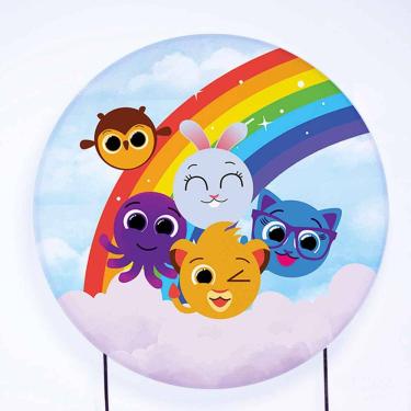 Imagem de Painel Decorativo para Festa 1,80x1,80 metros Veste Fácil com Elástico Bolofofos - Fera Print