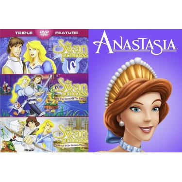 Imagem de Kullre Coleção De Desenhos Animados Princesas, Anastasia E Swan / Segredo Da Casta, Mistério, Tesouro Encantado, Dvd, Histórias Contos Fadas