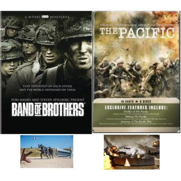 Imagem de Generic Segunda Guerra Mundial Dvd Duplo Sessão Band Of Brothers & The Pacific 20 Episódios Inclui 2 Cartões De Arte
