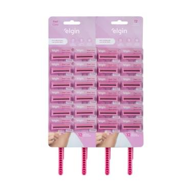 Imagem de Aparelho de Depilação Feminino Fast Care com 2 Lâminas Elgin - Cartela com 12 Unidades