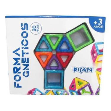 Imagem de Brinquedo Educatico Blocos Formagnético 30 Peças - Dican