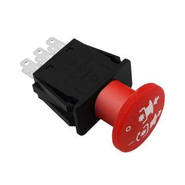 Imagem de Ovabeyna 4174684 500016 Interruptor de embreagem de lâmina de atualização compatível com Dixie Chopper Classic Iron Eagle Magnum Silver Eagle Xcaliber GT1A-EH01V 500173 500056 500012 (10 AMP)