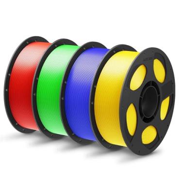 Imagem de ANYCUBIC Pla Plus (Pla+), Filamento Para Impressora 3D Rfid De 1,75 Mm, Alta Tenacidade, Precisão Dimensional +/- 0,02 Pacote Com 4 Bobinas 1 Kg Reutilizáveis, Vermelho, Verde, Azul E Amarelo
