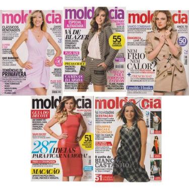 Imagem de Revista Moda Look Roupa Corte Costura Com Moldes - Kit 5 Volumes  - Ed