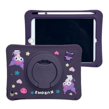 Imagem de Capa de desenho animado para iPad Mini 6 de 8,3 polegadas, MONEHOYSY com suporte de silicone macio [à prova de quedas, à prova de choque, antiderrapante] Capa com suporte traseiro para crianças,