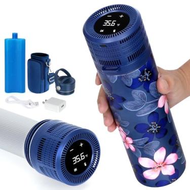 Imagem de Estojo de viagem para refrigerador de insulina elétrico LengKe, carregador USB e caixa de gelo Biogel - Horas ilimitadas, 1,7-20 °C personalizado e refrigerador médico de temperatura de exibição