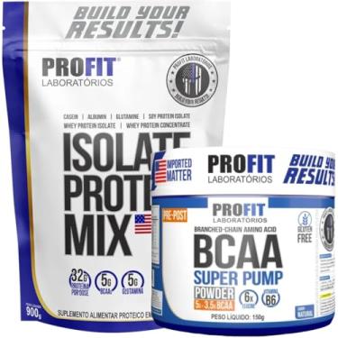 Imagem de Kit Whey Isolate Protein Mix 900g Sabores + BCAA 6:1:1 Super Pump 150g Natural - Profit (Refil, Chocolate ao leite)