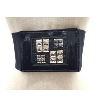 Imagem de Cinto feminino elástico pirâmide punk rock vestido K00759qp - Barão do