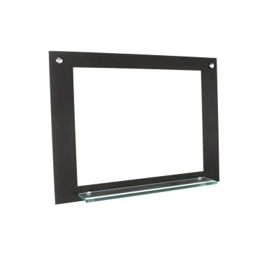 Imagem de Espelho Para Banheiro Com Prateleira 50Cm Grafite