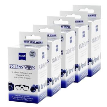 Imagem de 10 Caixas de Lenços Umed. ZEISS LENS WIPES Limpeza de Lentes - 30 Unid
