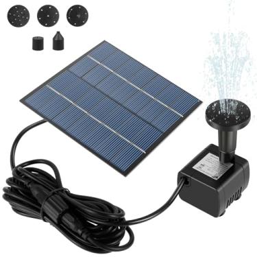 Imagem de Bomba de fonte solar com 8 bicos, recursos de água solar para jardim, fonte de água movida a energia solar de 1,4 W, kit de bomba de água para banho de pássaros, lagoas pequenas, tanque de peixes