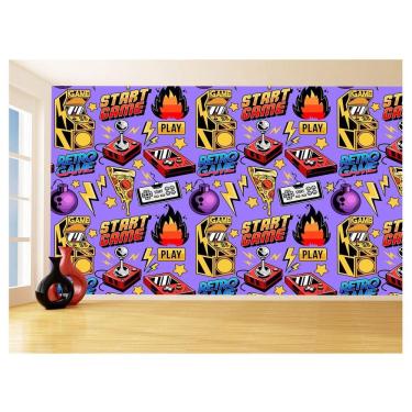 Imagem de Papel De Parede 3D Infantil Controle Game Jogo 3,5M Azs300
