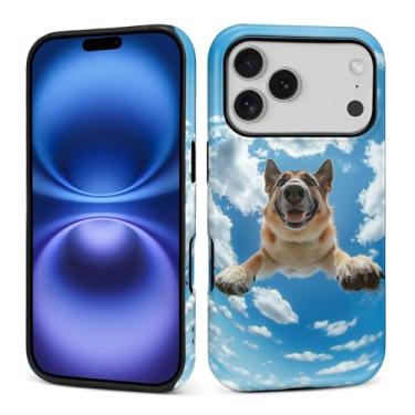 Imagem de yicomon Capa compatível com iPhone 17 Pro, linda estampa de pastor alemão, capa de telefone fosca, durável, moderna, engraçada, capa protetora macia antiarranhões à prova de choque