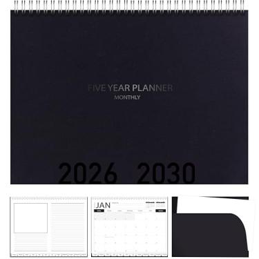 Imagem de Agenda Bubbley 2025-2029, 28 cm x 21,6 cm, Preto, Planner, 60 páginas, Espiral, Cartolina