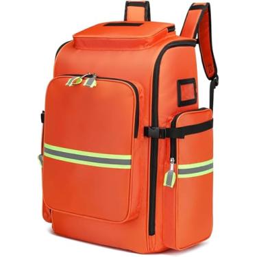 Imagem de Mochila Profissional De Primeiros Socorros Vazia Bolsa Médica De Primeiros Socorros Bolsa Médica Tática Com Mochila Médica De Primeiros Socorros Reflexiva De Grande Capaci, B, 65x35x50cm