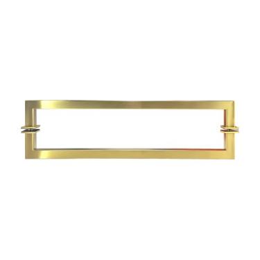 Imagem de Puxador de porta de chuveiro 304 de aço inoxidável, puxador de barra de toalha de porta de vidro duplo quadrado de 45 cm, ferragens de banheiro (acabamento dourado acetinado TB1818SQSG)