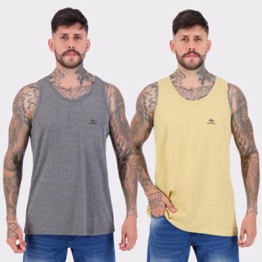 Imagem de Kit 02 Regatas Nicoboco Bege e Cinza, P