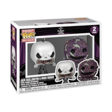 Imagem de Funko Pop! Keychain: the Nightmare Before Christmas, 2-Pack - Jack Skellington and Oogie Boogie Novelty Keyring - Collectable Mini Figure - Stocking Filler - Gift Idea - Official Merchandise